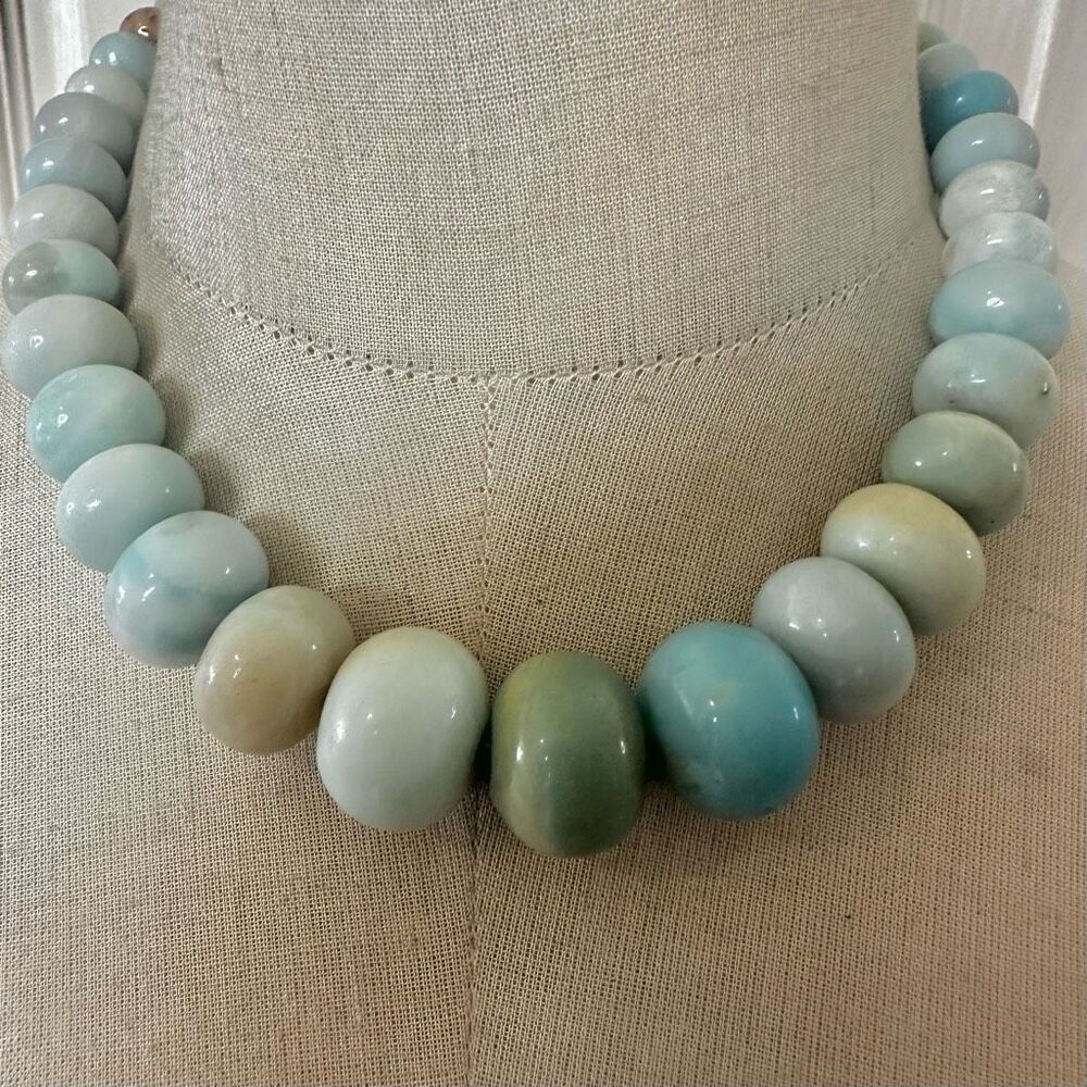 Jay King Chunky Amazonite Statement Necklace In S… - image 1